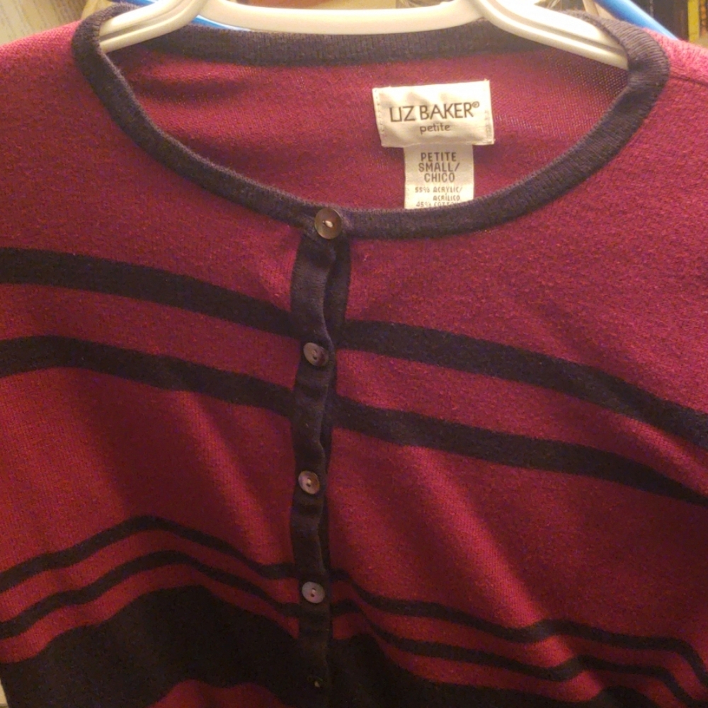 Vintage Red Button Sweater